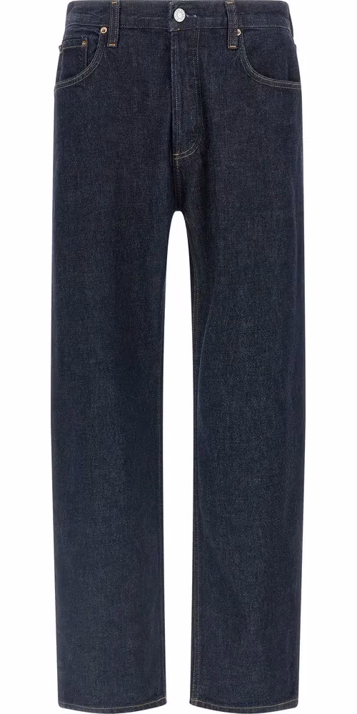 Agolde Blue Cotton Straight-Leg Jeans