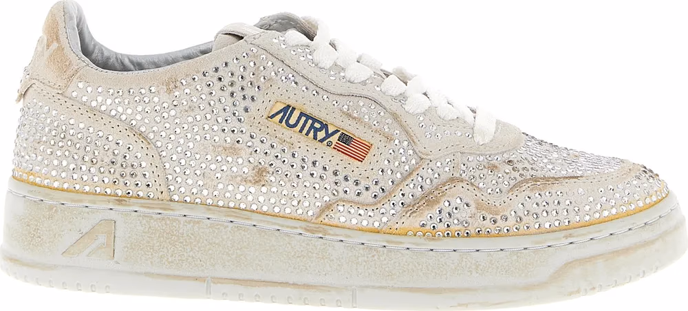 Autry Beige Cowhide Chunky Sneakers