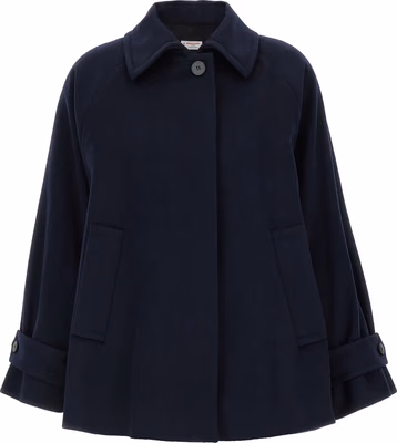 Blue Virgin Wool Coat
