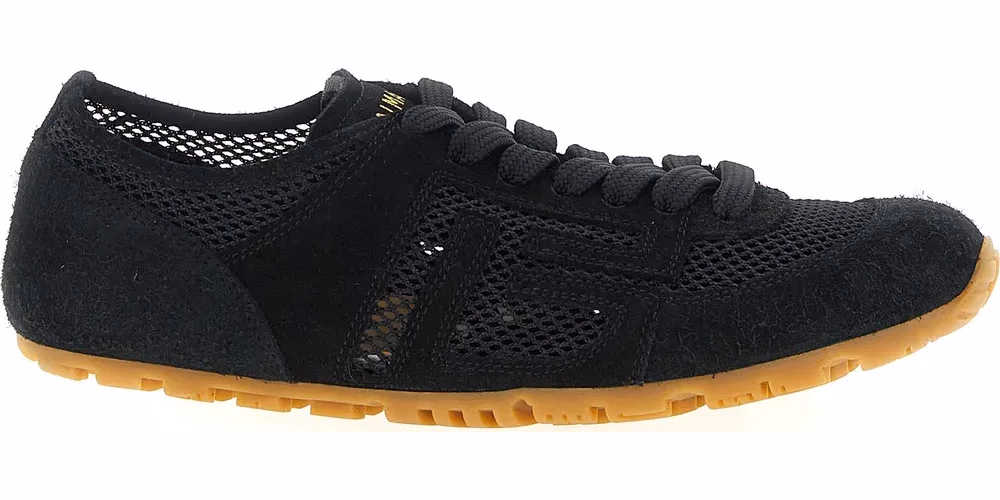 Balmain Black Calfskin Athletic Sneakers
