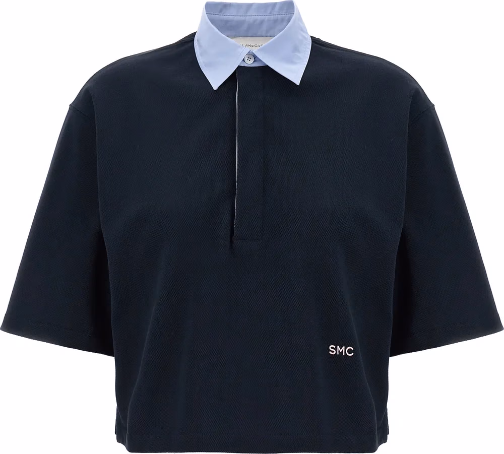 Stella McCartney Blue Cotton Polo Shirt