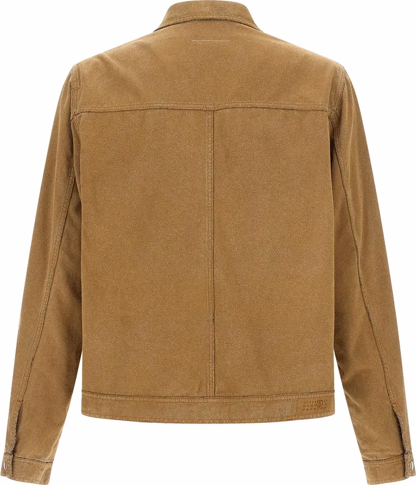 MM6 Maison Margiela Beige Cotton Denim Jacket
