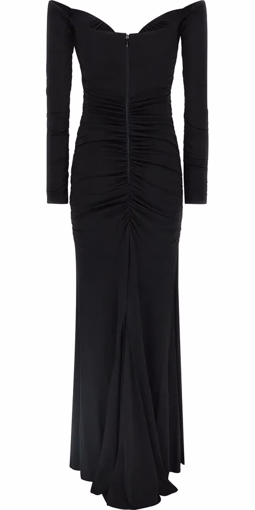 Elisabetta Franchi Black Viscose Long Dress