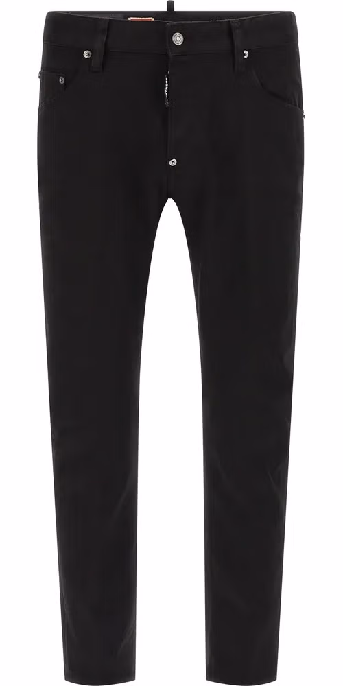 Dsquared² Black Cotton Straight-Leg Jeans