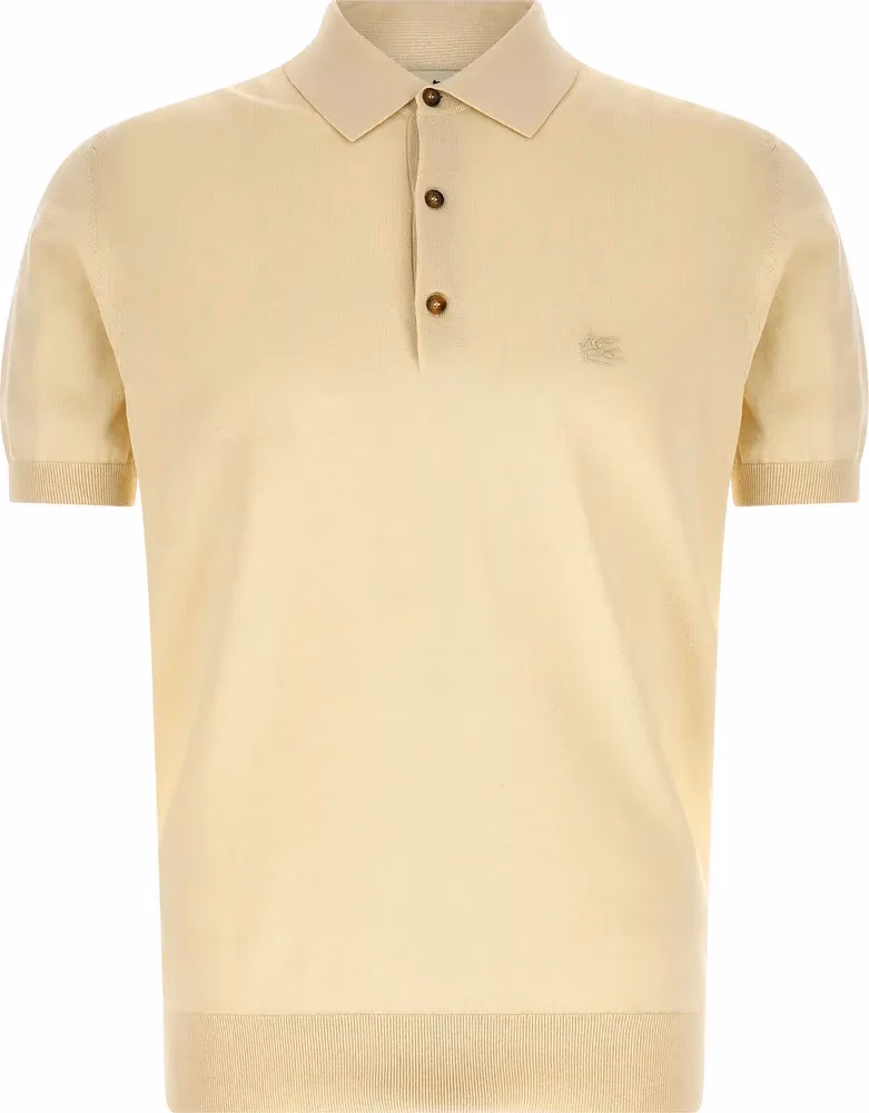 Etro Beige Cotton Polo Shirt