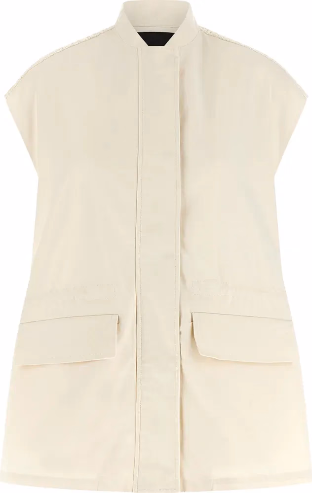 Fabiana Filippi Beige Cotton Sleeveless Jacket