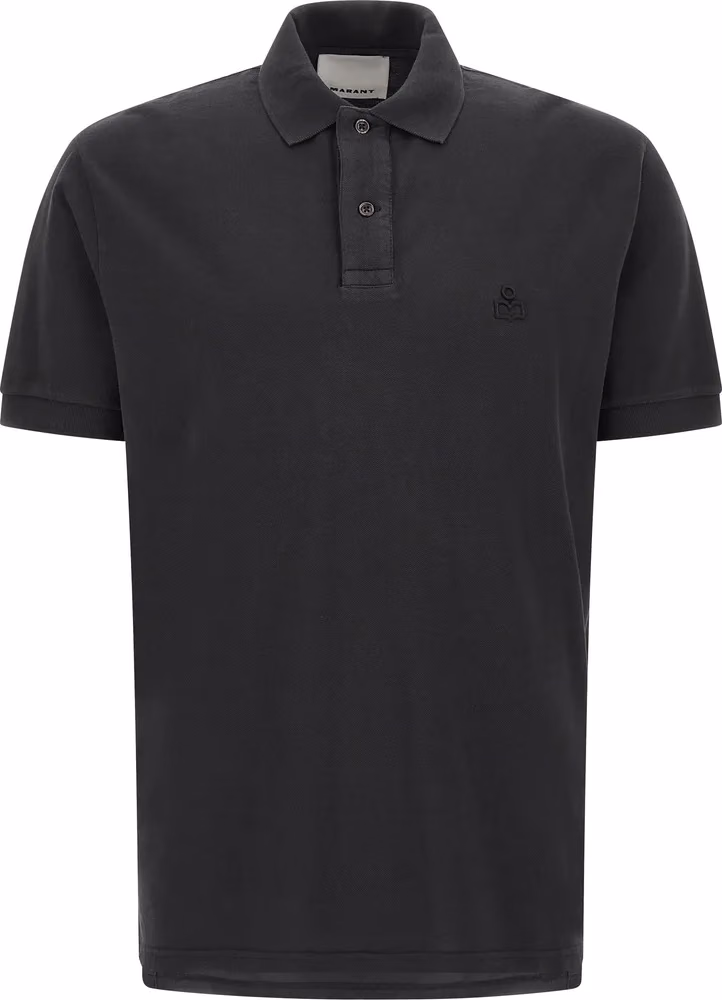 Isabel Marant Black Cotton Polo Shirt