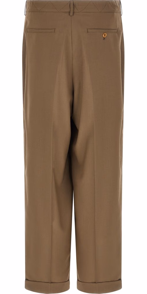 Marni Beige Virgin Wool Casual Pants