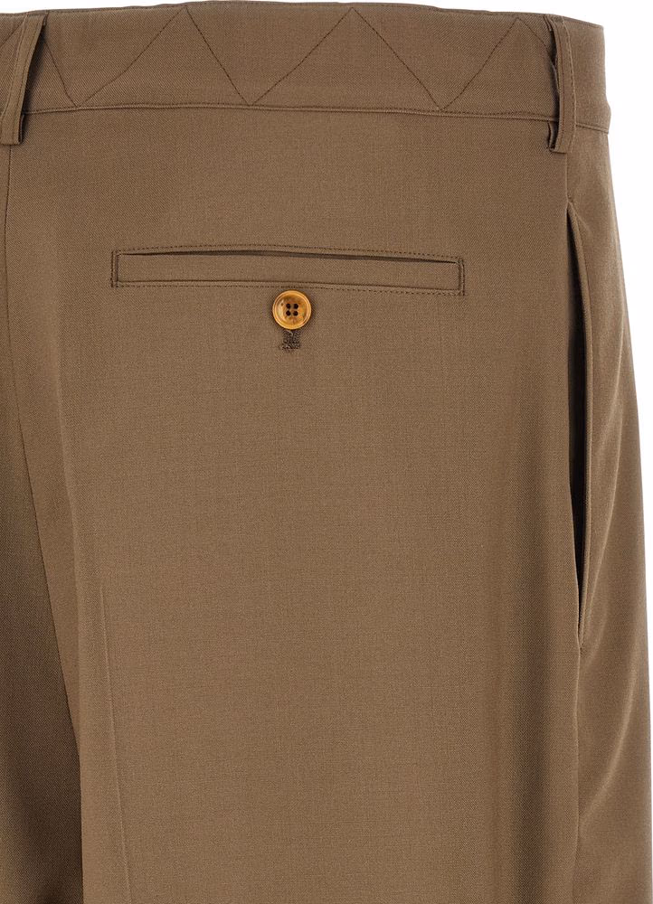 Marni Beige Virgin Wool Casual Pants