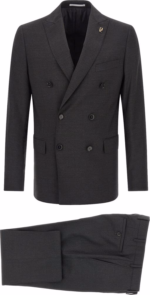 Pal Zileri Gray Viscose Two-Piece Suit