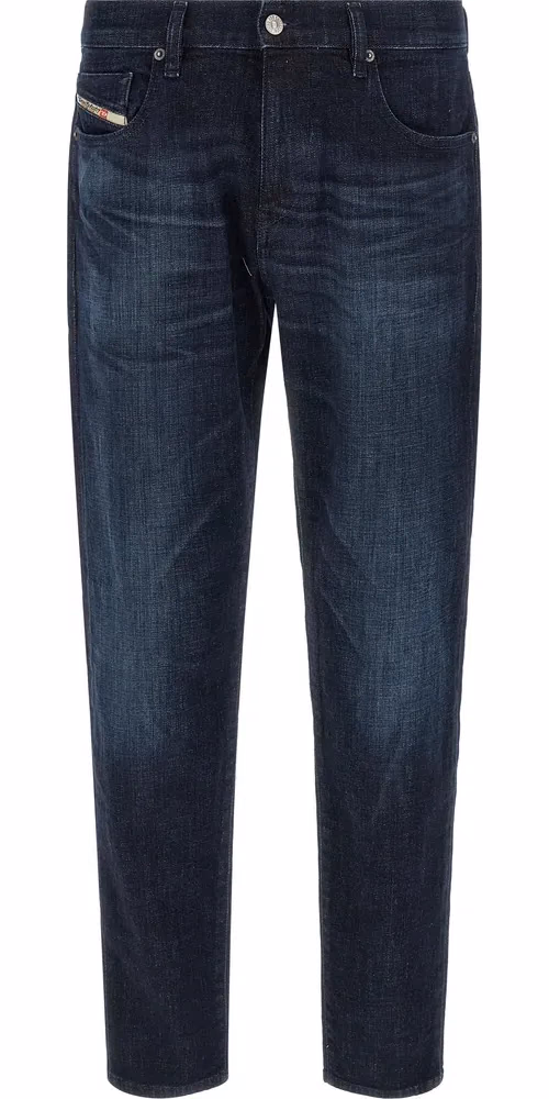Diesel Blue Cotton Straight-Leg Jeans