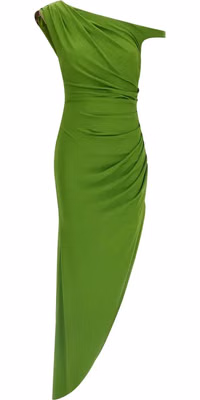 Bicolor Viscose Long Dress