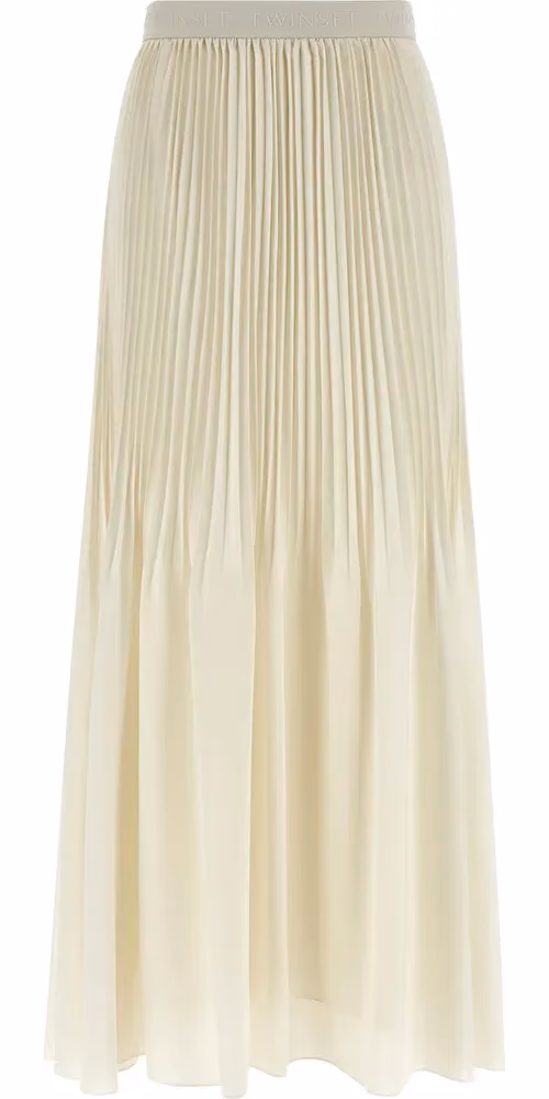 Twinset White Polyester Mini Skirt