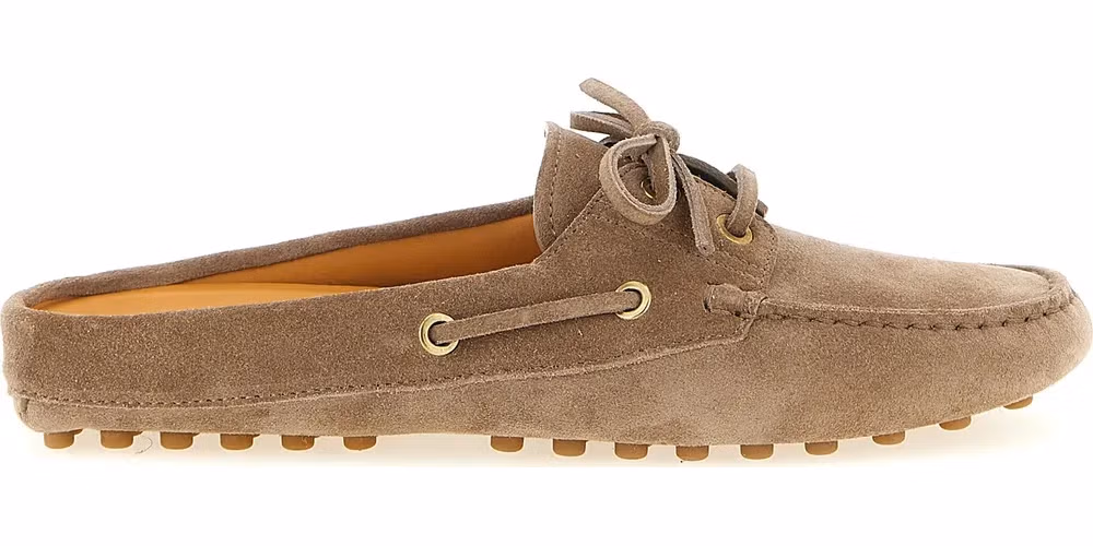 Tod's Beige Calfskin Flats