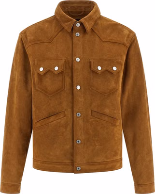 Beige Polyvinyl Leather Jacket