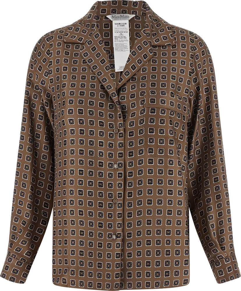 Max Mara Brown Silk Blouse