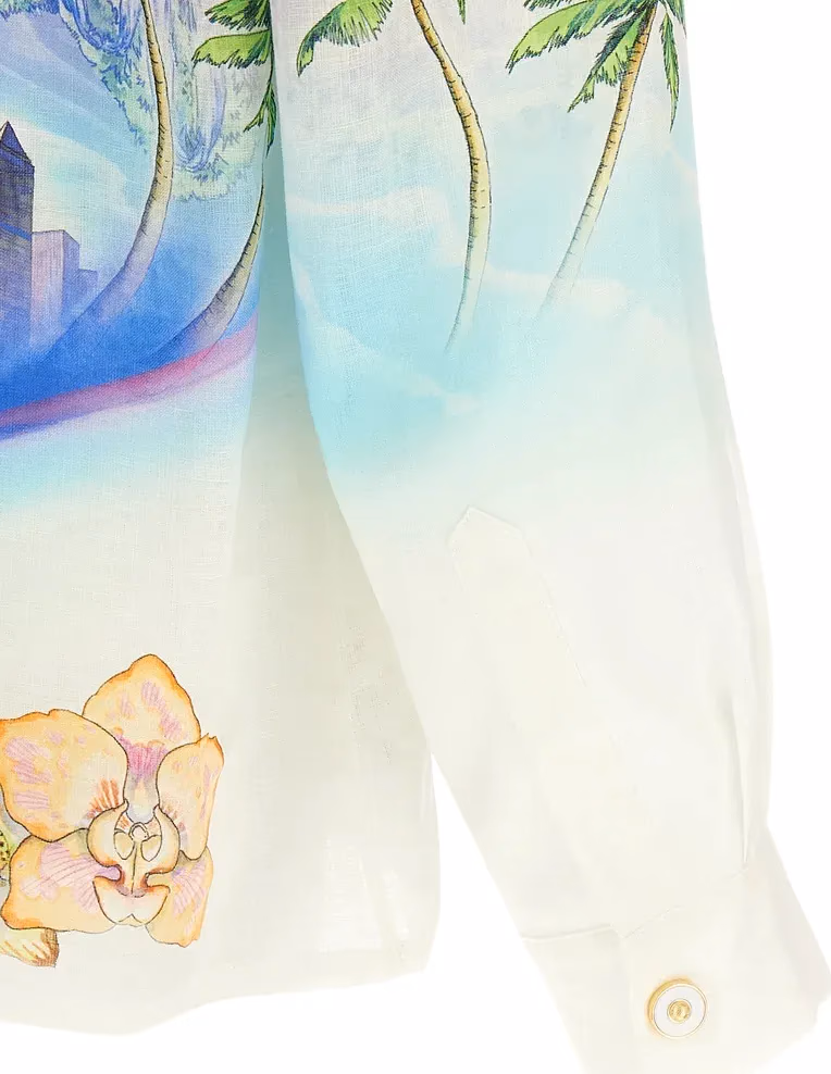 Casablanca Multicolor Linen Blouse