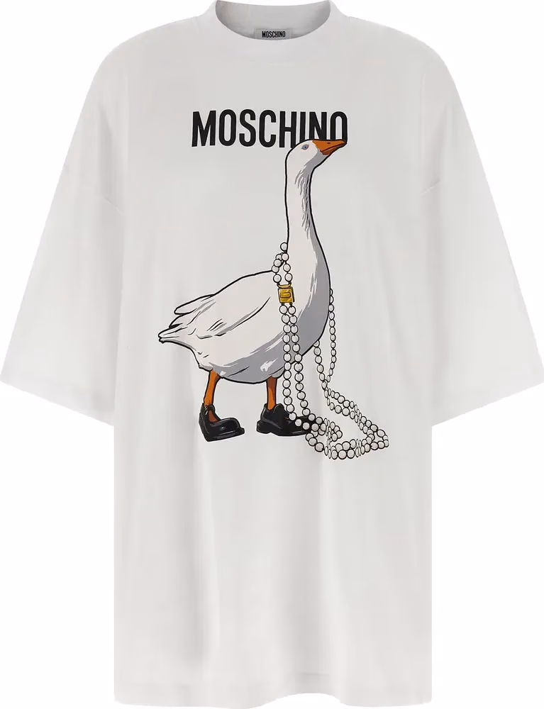 Moschino White Cotton Short Dress