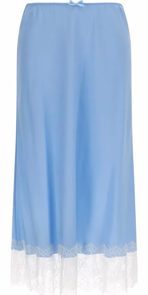 Moschino Blue Acetate Midi Skirt