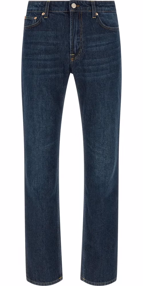 Department 5 Blue Cotton Straight-Leg Jeans