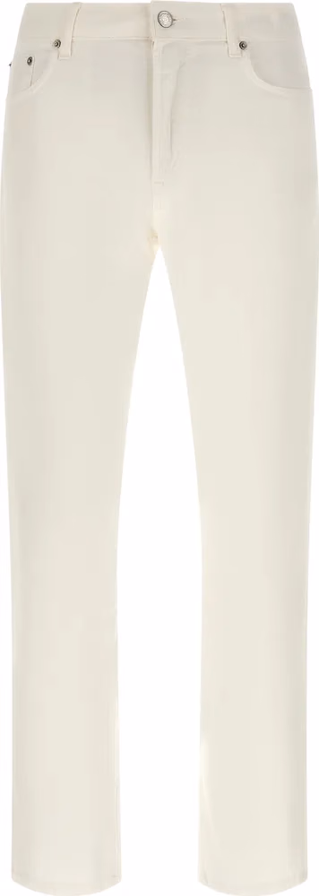 Department 5 White Cotton Straight-Leg Jeans