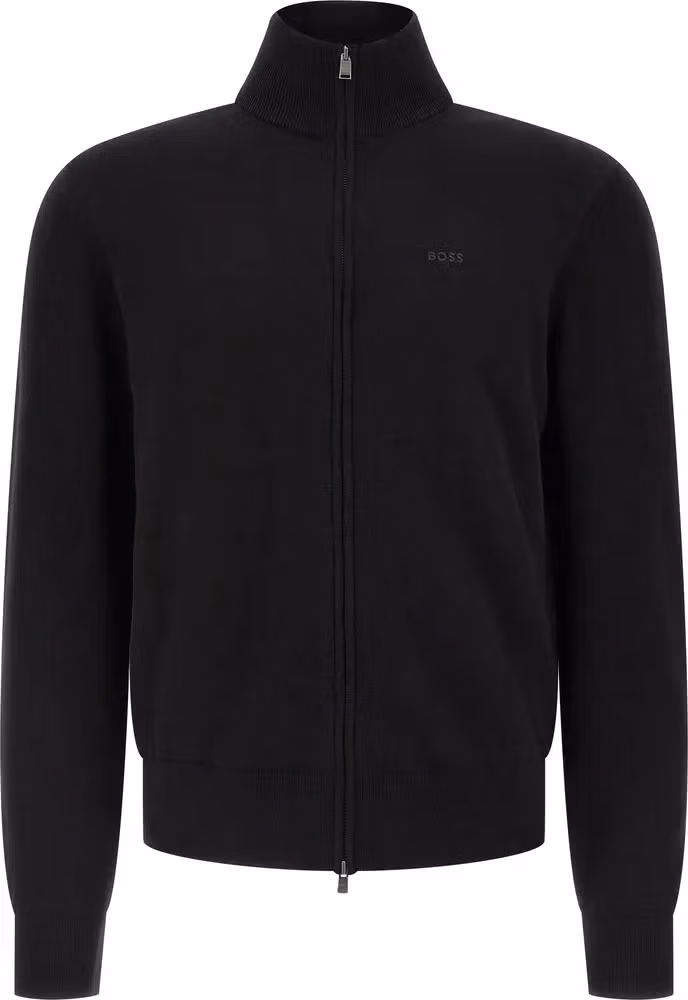 Hugo Boss Black Cotton Cardigan