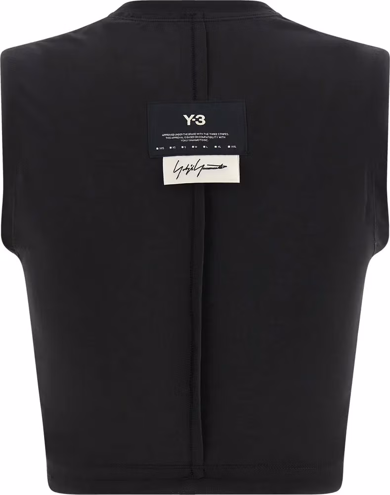 Y-3 Black Polyester Sport Bra
