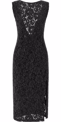 Black Cotton Midi Dress