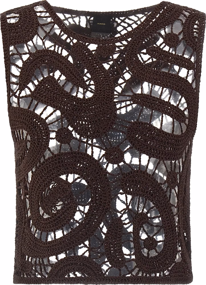 PINKO Brown Viscose Blouse