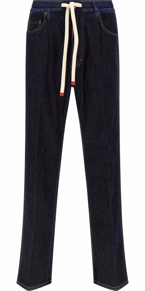 Dsquared² Blue Cotton Straight-Leg Jeans