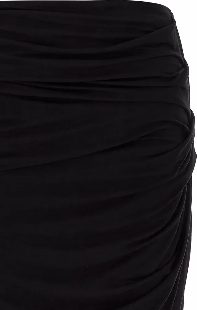 Entire Studios Black Viscose Mini Skirt