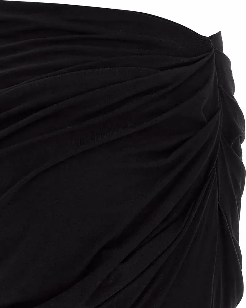 Entire Studios Black Viscose Mini Skirt