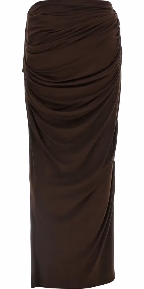 Entire Studios Brown Viscose Mini Skirt
