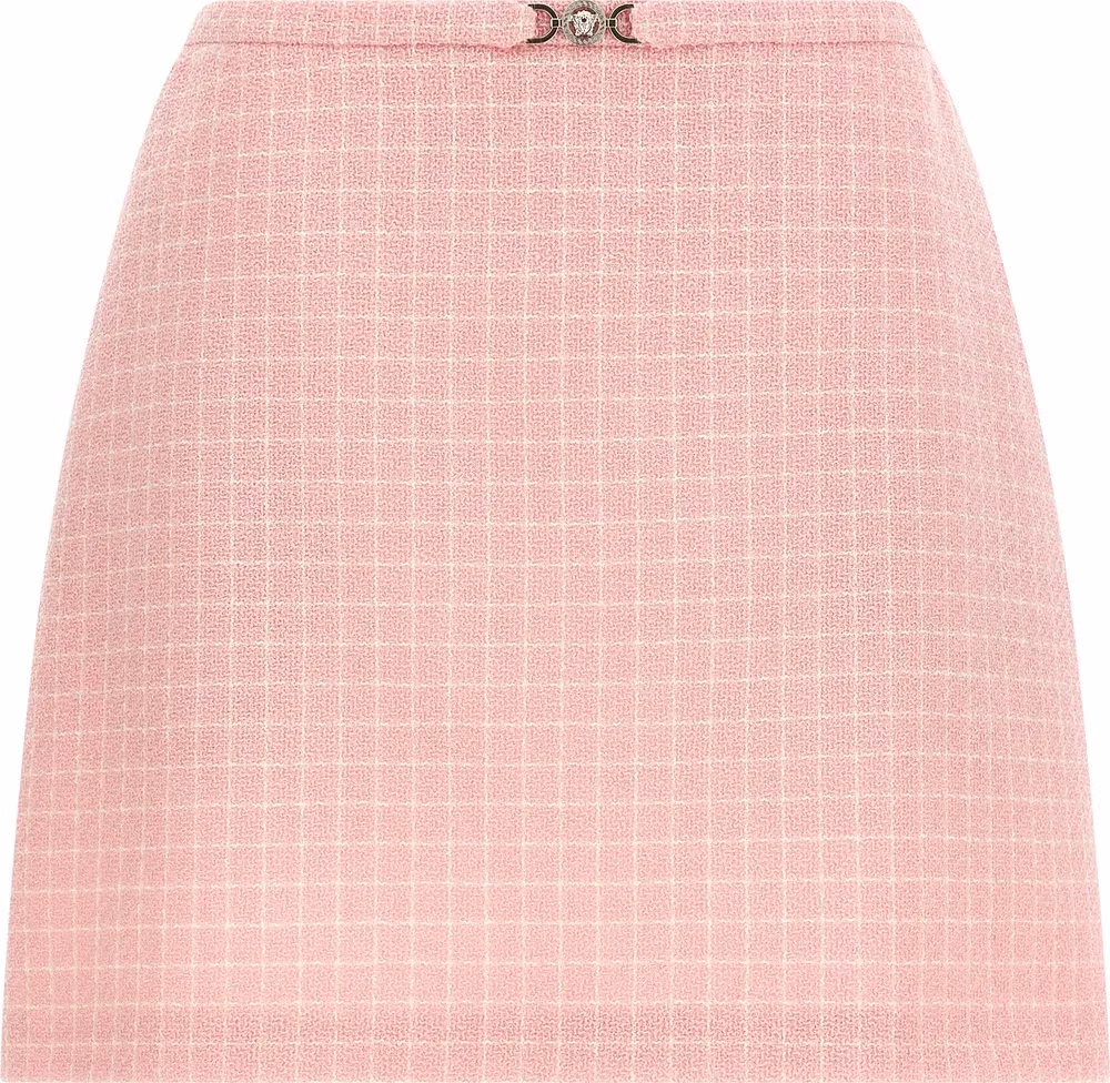 Versace Multicolor Virgin Wool Long Skirt