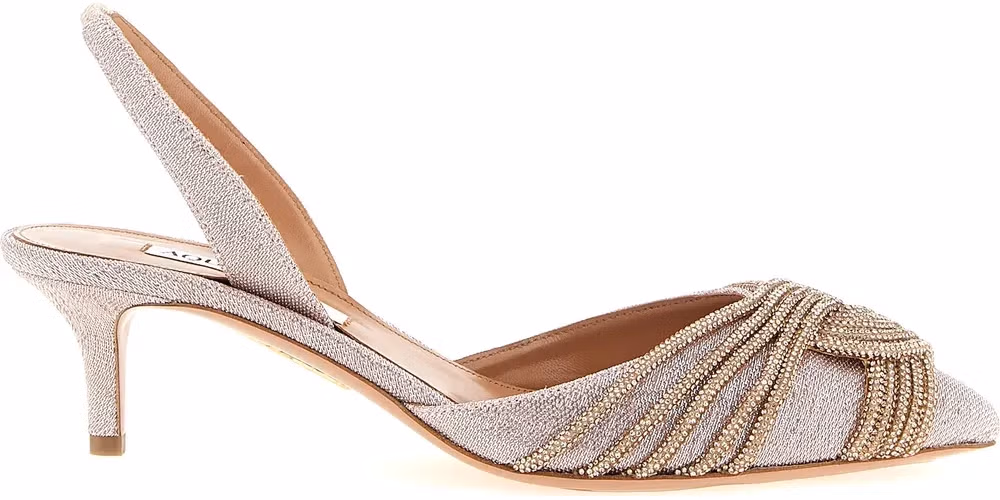 Aquazzura Multicolor Textile Mid Heel Pumps