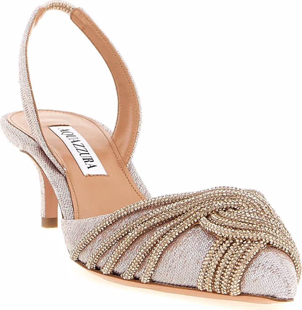 Aquazzura Multicolor Textile Mid Heel Pumps