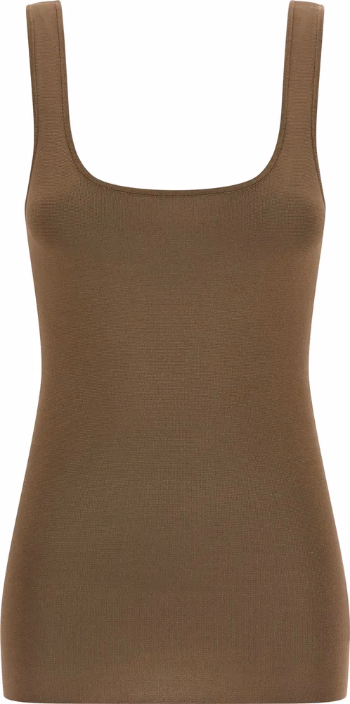 Entire Studios Brown Viscose Sleeveles T-Shirt