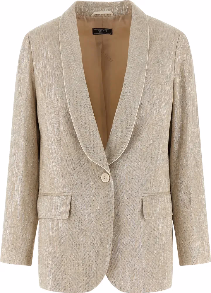 Peserico Beige Viscose Blazer