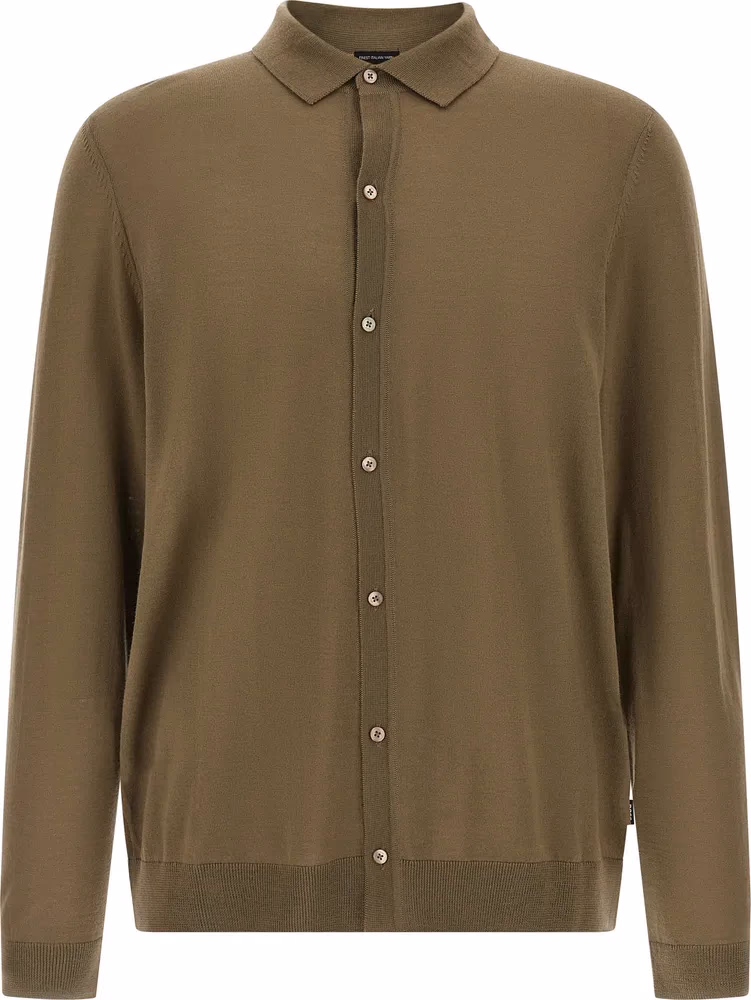 Hugo Boss Bicolor Virgin Wool Polo Shirt