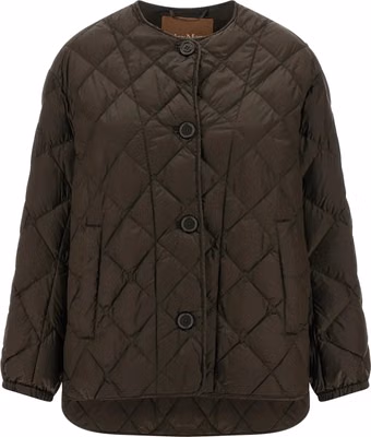 Brown Polyamide Full-Length Jacket
