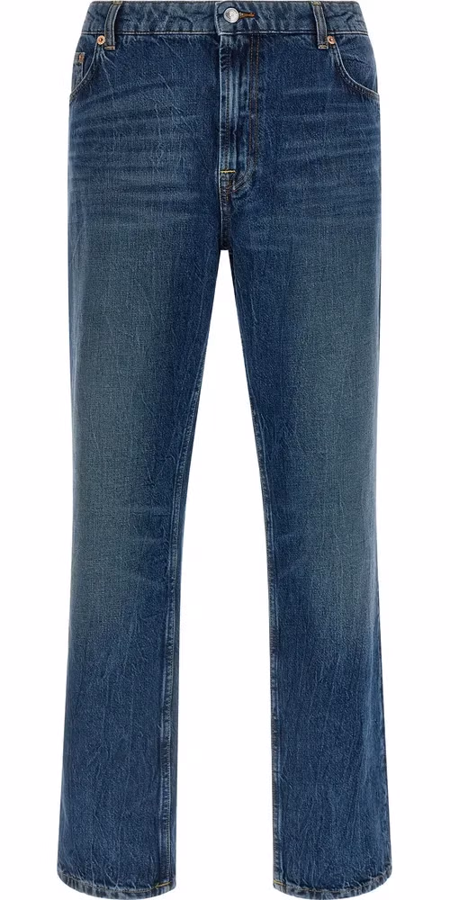 Department 5 Blue Cotton Straight-Leg Jeans