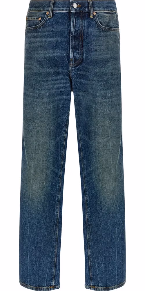 Department 5 Blue Cotton Straight-Leg Jeans
