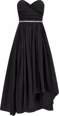 Black Polyester Long Dress