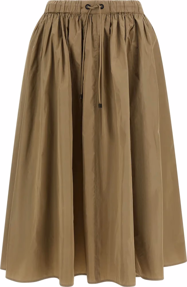 Max Mara Bicolor Polyester Midi Skirt