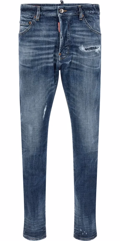 Dsquared² Blue Cotton Slim Fit Jeans