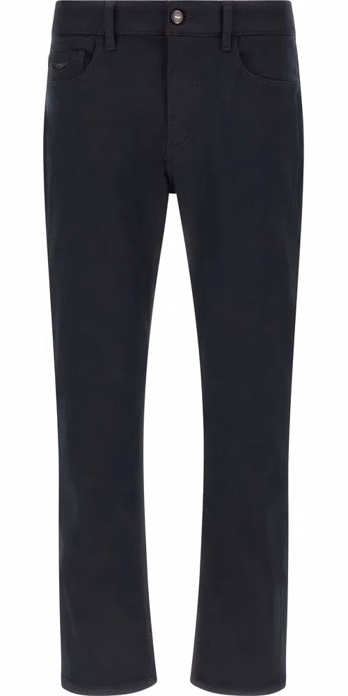Hugo Boss Blue Polyester Straight-Leg Jeans