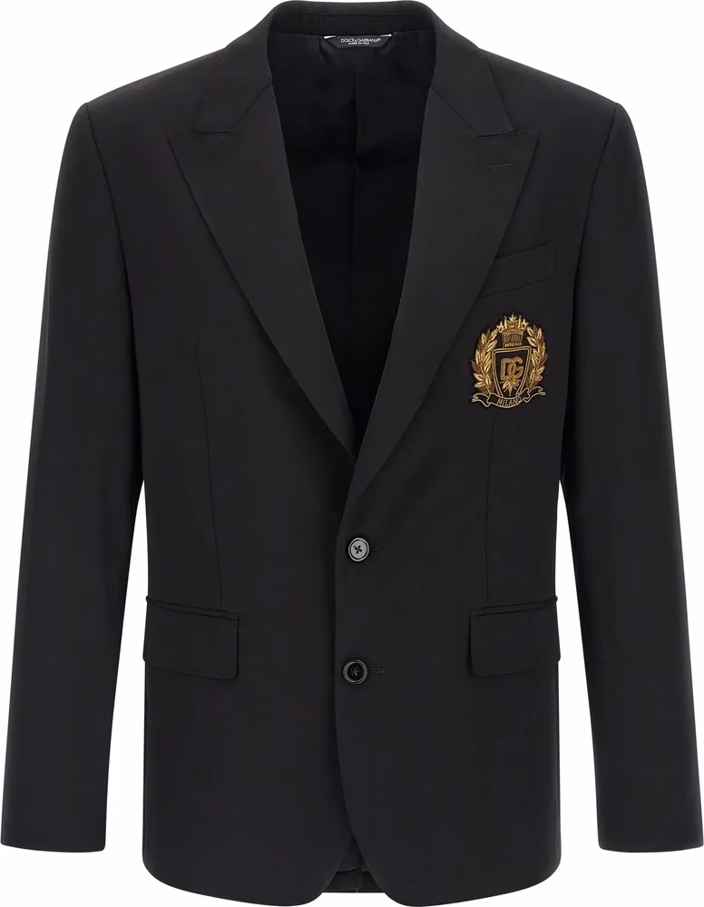Dolce & Gabbana Black Virgin Wool Blazer