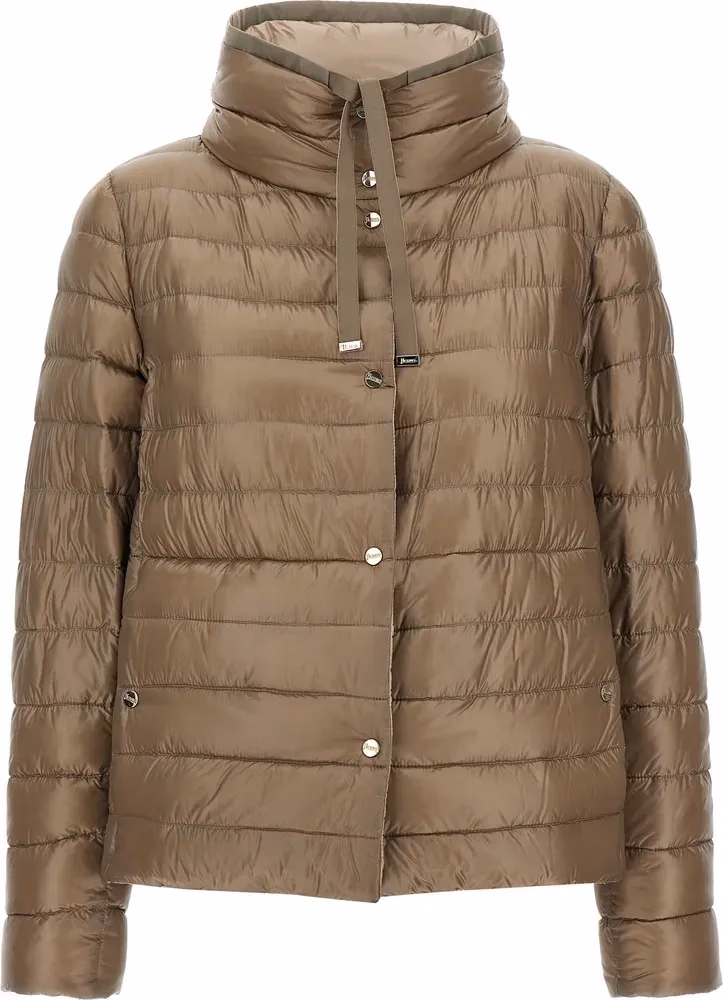 Herno Brown Polyamide Full-Length Jacket