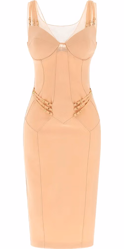 Elisabetta Franchi Multicolor Polyamide Midi Dress