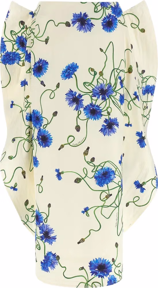 Stella McCartney Blue Cotton Mini Skirt